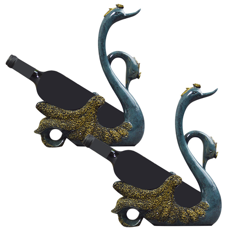 Glam Tabletop Wine Bottle Holder Resin Wine Bottle Rack for Room