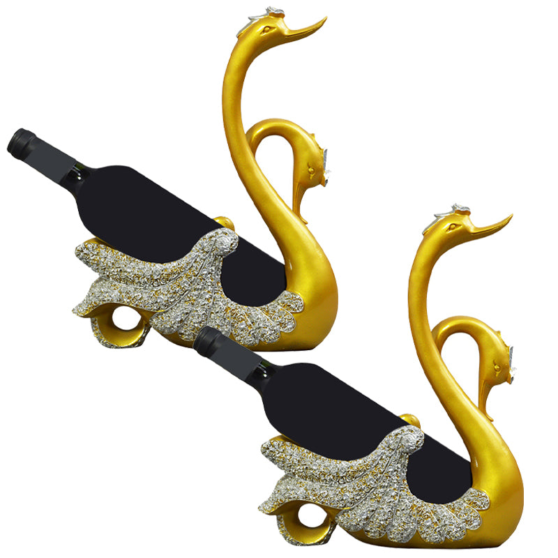 Glam Tabletop Wine Bottle Holder Resin Wine Bottle Rack for Room