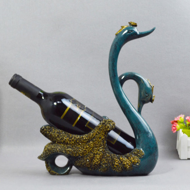 Glam Tabletop Wine Bottle Holder Resin Wine Bottle Rack for Room