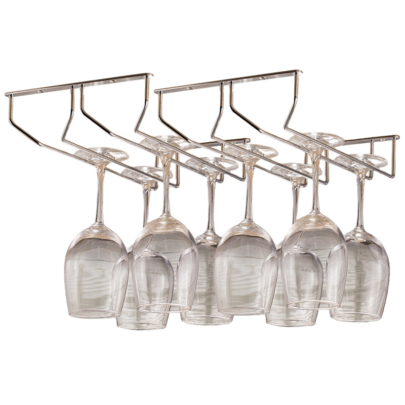 Modern Style Metal Hanging Wine Rack Wine Stemware Holder for Kitchen