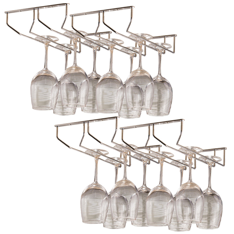 Modern Style Metal Hanging Wine Rack Wine Stemware Holder for Kitchen