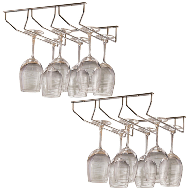 Modern Style Metal Hanging Wine Rack Wine Stemware Holder for Kitchen