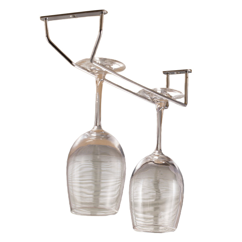 Modern Style Metal Hanging Wine Rack Wine Stemware Holder for Kitchen