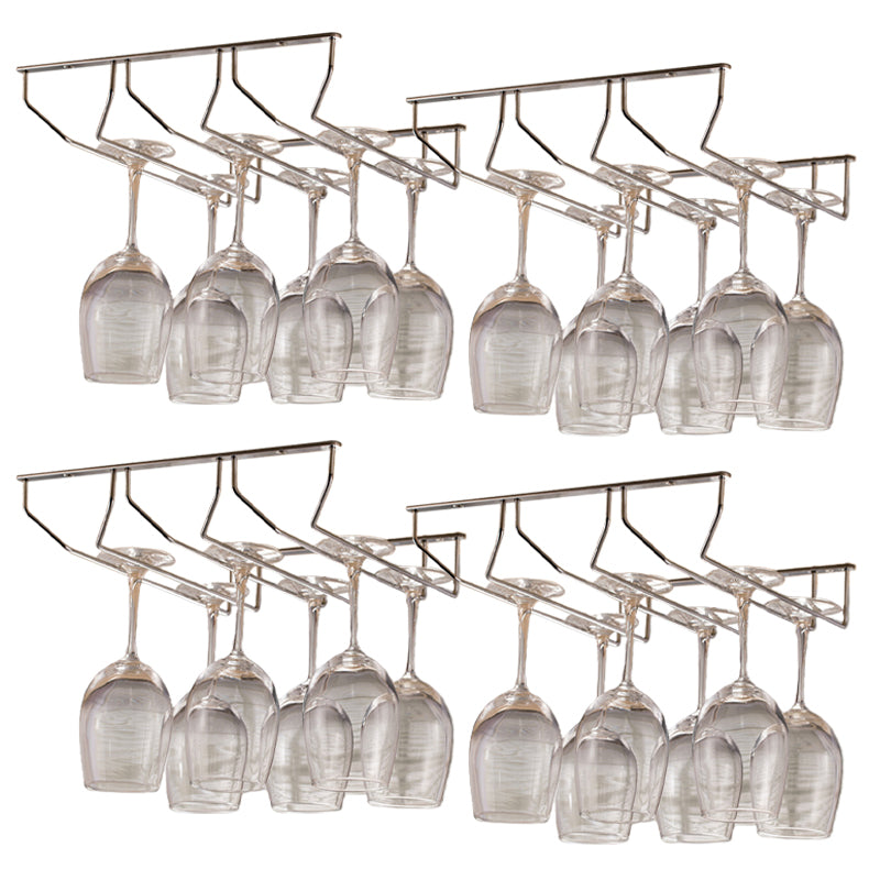 Modern Style Metal Hanging Wine Rack Wine Stemware Holder for Kitchen