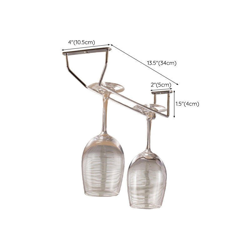 Modern Style Metal Hanging Wine Rack Wine Stemware Holder for Kitchen