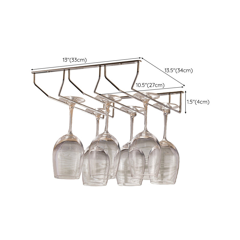 Modern Style Metal Hanging Wine Rack Wine Stemware Holder for Kitchen