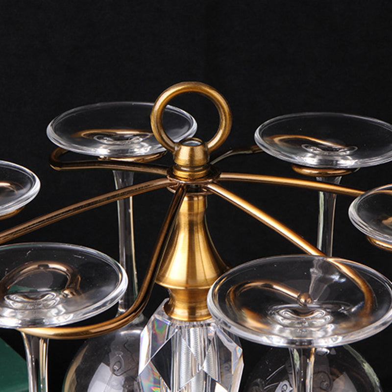 Modern Metal Glass Rack Free-Stand Tabletop Glass & Stemware Holder