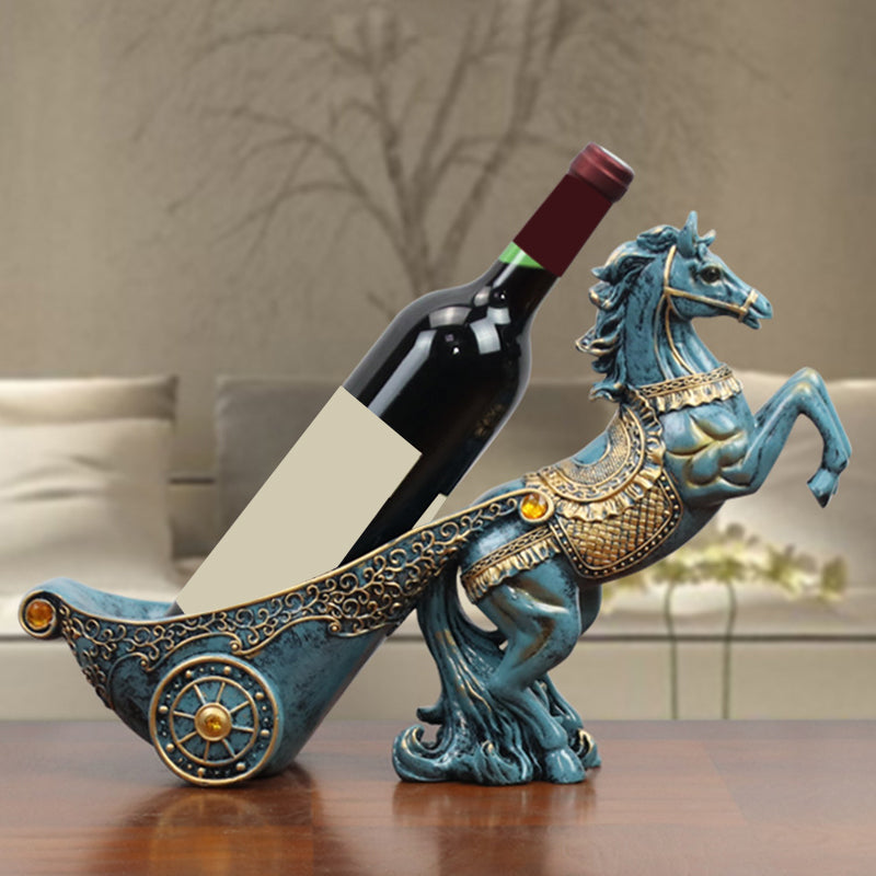 Glam Tabletop Wine Bottle Holder Resin Wine Bottle Rack for Living Room