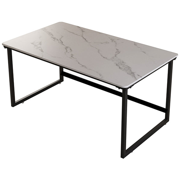 Industrial Stone Office Desk Sled Base Rectangular Writing Desk