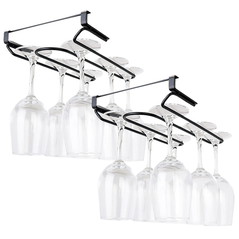 Contemporary Metal Wine Glass Rack Hanging Glass & Stemware Holder