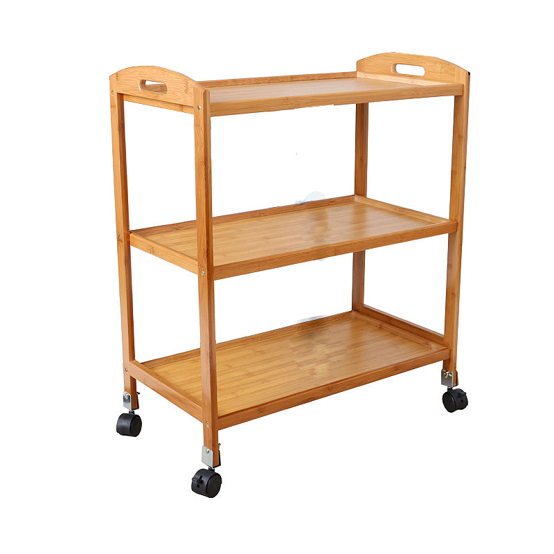 Manufactured Wood Kitchen Trolley Open Storage Kitchen Trolley