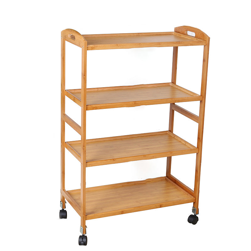 Manufactured Wood Kitchen Trolley Open Storage Kitchen Trolley