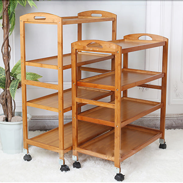 Manufactured Wood Kitchen Trolley Open Storage Kitchen Trolley