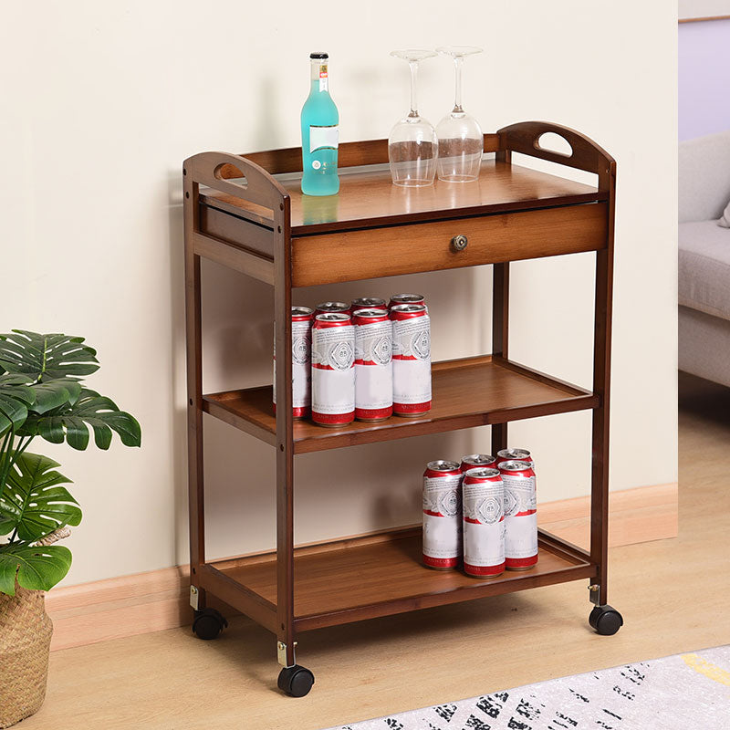 Open Storage Kitchen Trolley Home Dining Manufactured Wood Kitchen Trolley