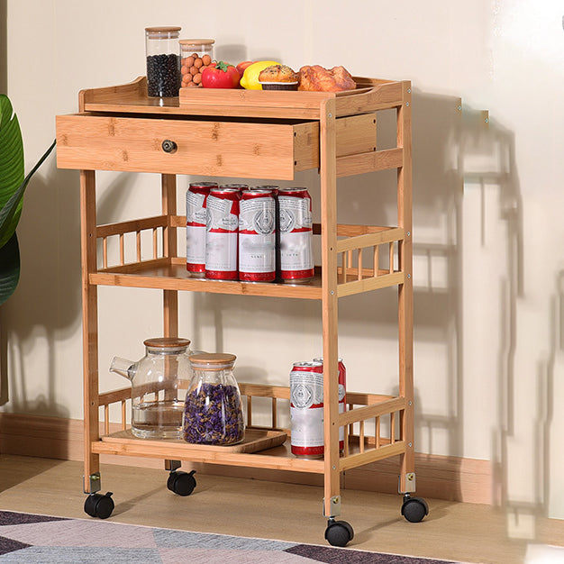 Open Storage Kitchen Trolley Home Dining Manufactured Wood Kitchen Trolley