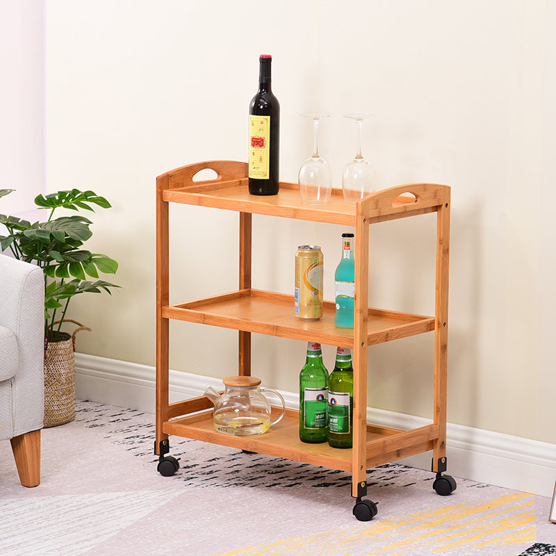 Open Storage Kitchen Trolley Home Dining Manufactured Wood Kitchen Trolley