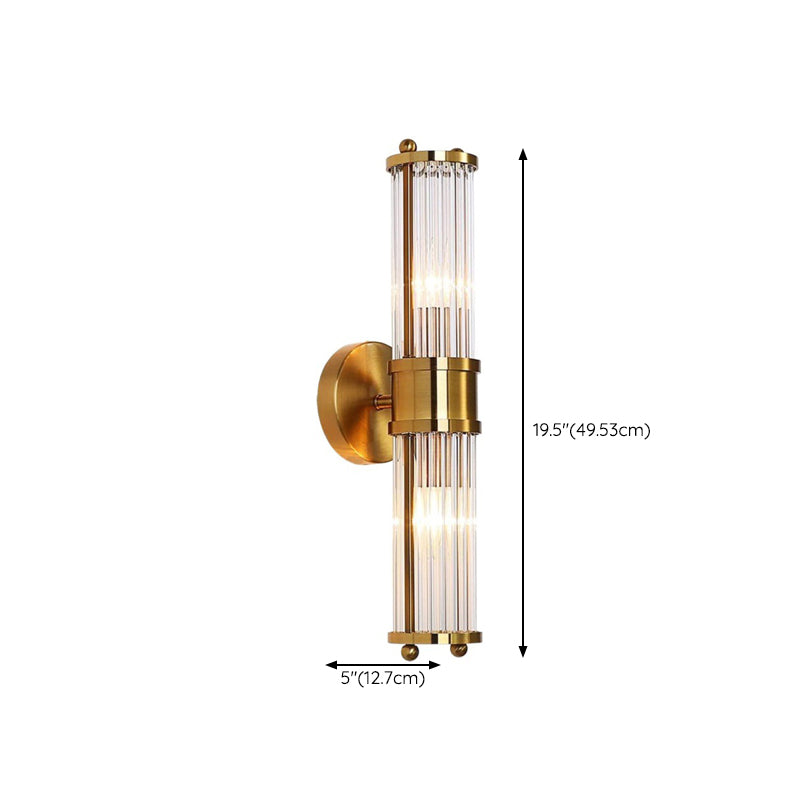 Gold 1 / 2 - Light Bathroom Vanity Lighting Iron and Glass Bath Sconce