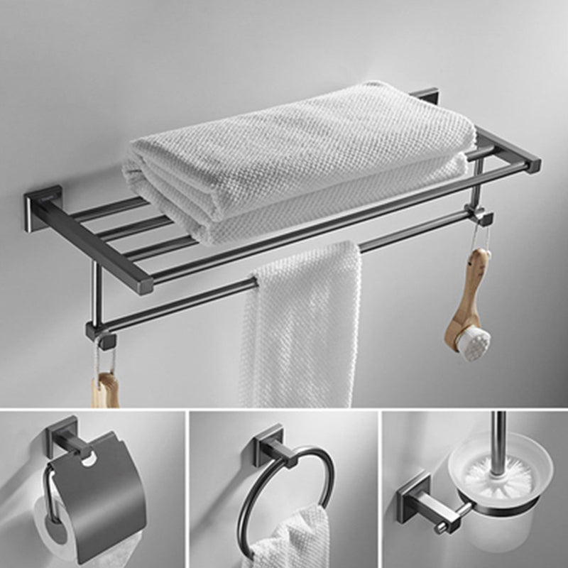 Traditional Brass Bathroom Accessory Set Grey Bath Accessory kit