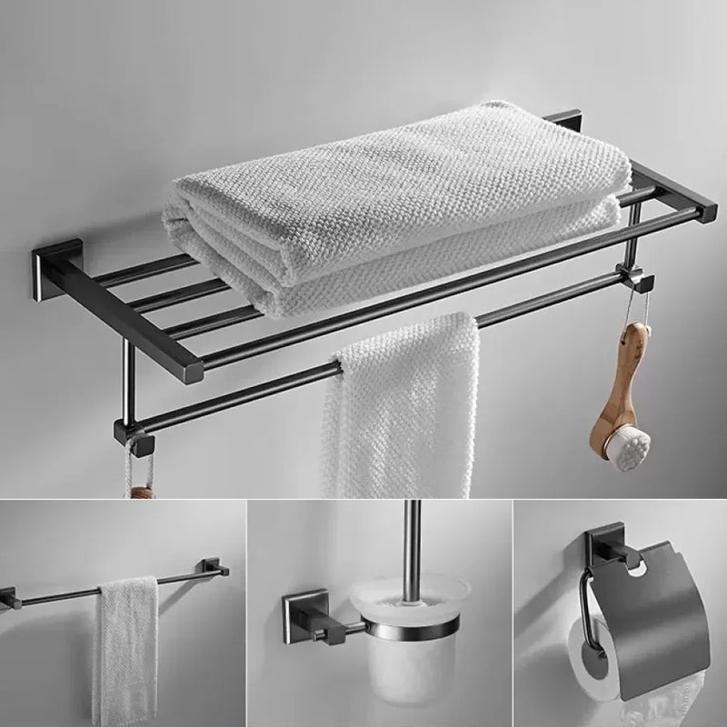 Traditional Brass Bathroom Accessory Set Grey Bath Accessory kit