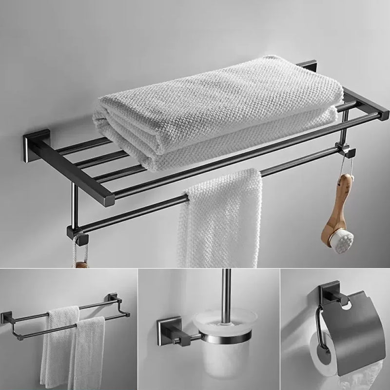 Traditional Brass Bathroom Accessory Set Grey Bath Accessory kit