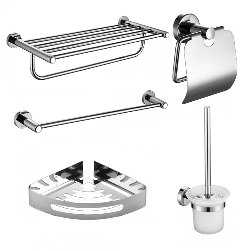 Modern Bathroom Hardware Bath Shelf Towel Bar Stainless Steel Bathroom Accessory Kit