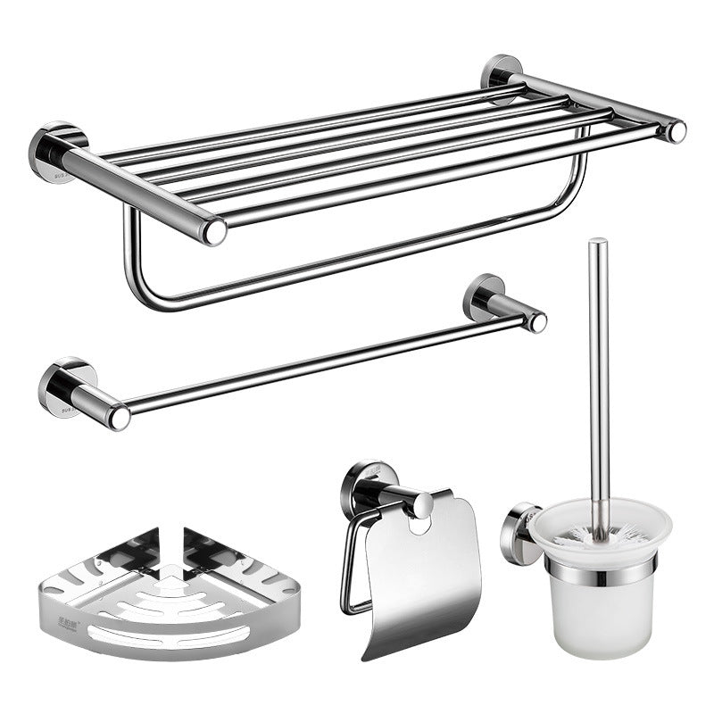 Modern Bathroom Accessory Kit Bath Shelf Paper Holder Silver Bathroom Hardware