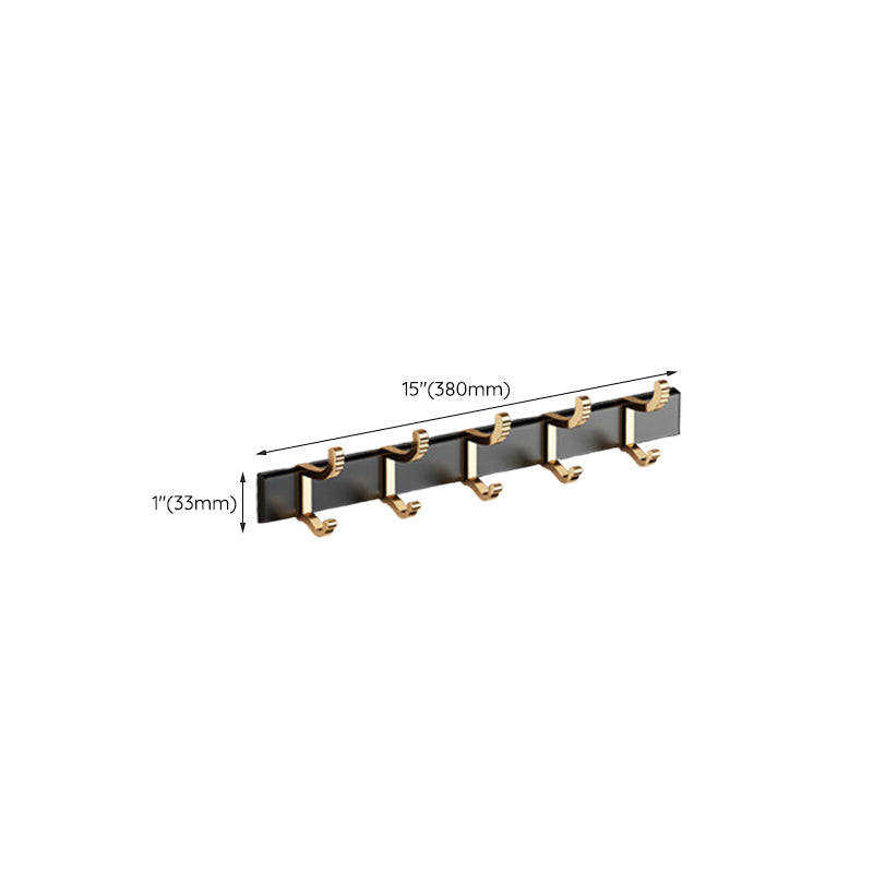 Modernism Bathroom Accessories Hardware Set Black & Golden Bath Shelf/Towel Bar