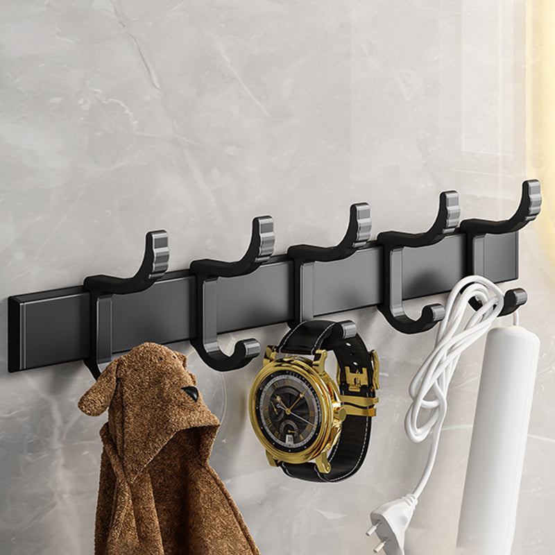 Black Aluminum Bathroom Accessory Set Modern Bath Shelf/ Towel Bar & Paper Holder