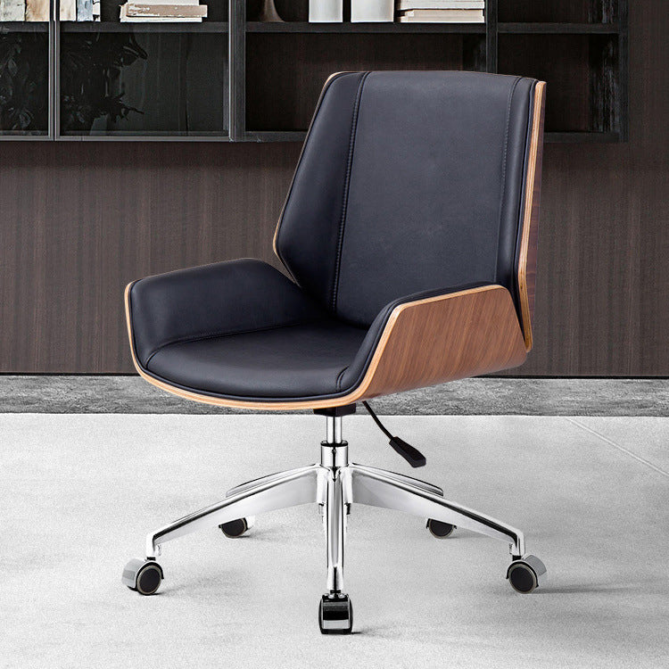 Slide Modern Desk Chair Adjustable Seat Height Office Chair with Wheels