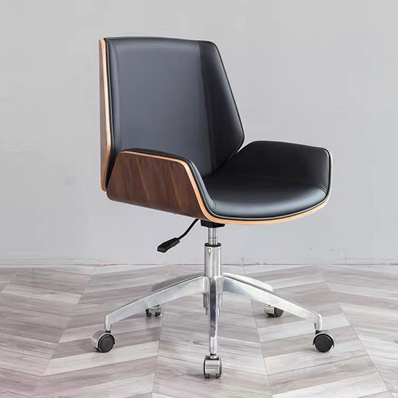 Slide Modern Desk Chair Adjustable Seat Height Office Chair with Wheels