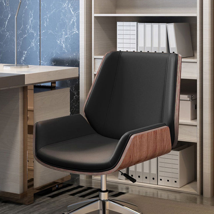 Slide Modern Desk Chair Adjustable Seat Height Office Chair with Wheels