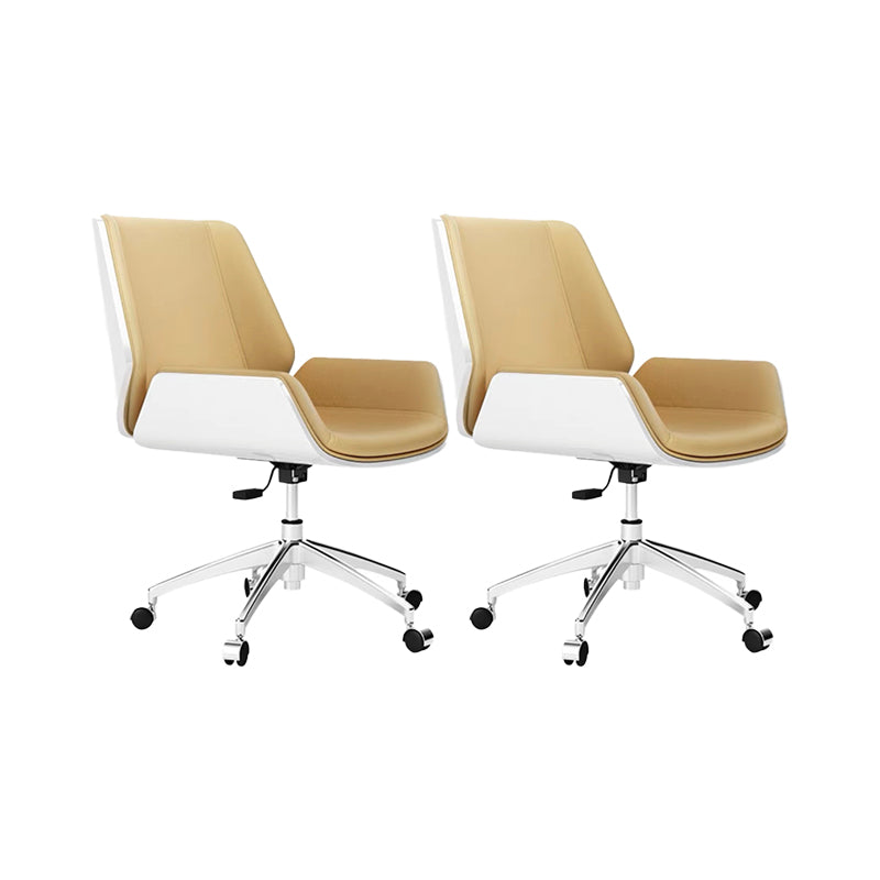 Slide Modern Desk Chair Adjustable Seat Height Office Chair with Wheels