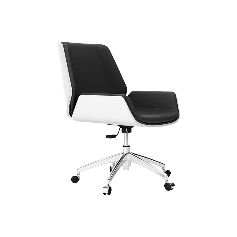 Slide Modern Desk Chair Adjustable Seat Height Office Chair with Wheels