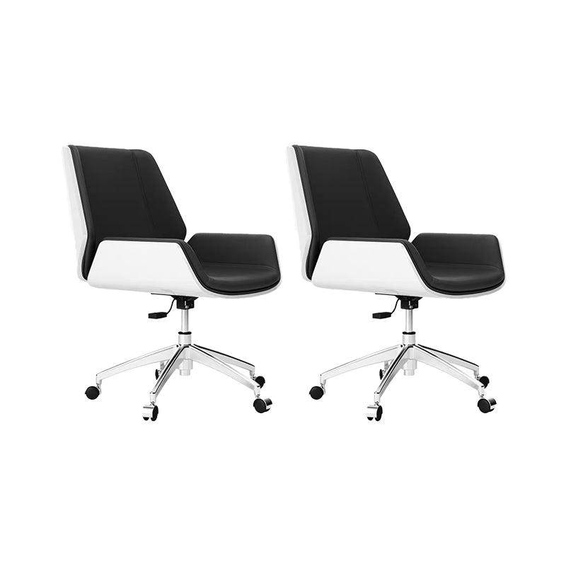 Slide Modern Desk Chair Adjustable Seat Height Office Chair with Wheels