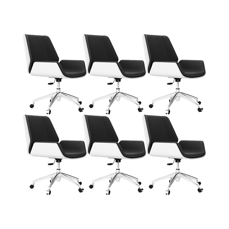 Slide Modern Desk Chair Adjustable Seat Height Office Chair with Wheels