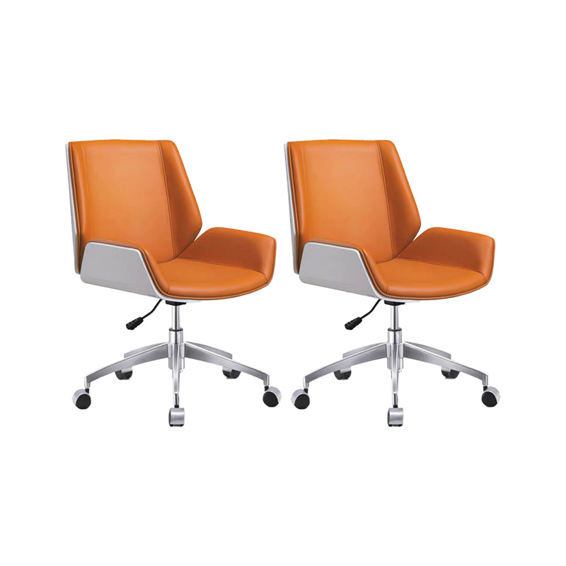 Slide Modern Desk Chair Adjustable Seat Height Office Chair with Wheels