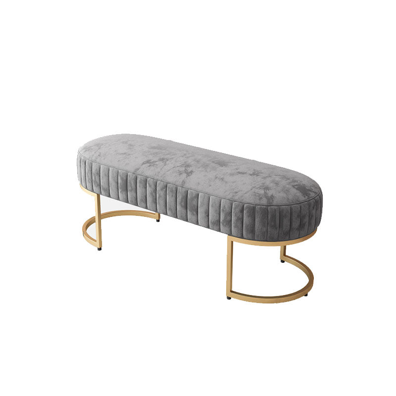 Glam 15" W Seating Bench Solid Color Cushioned Entryway and Bedroom Bench