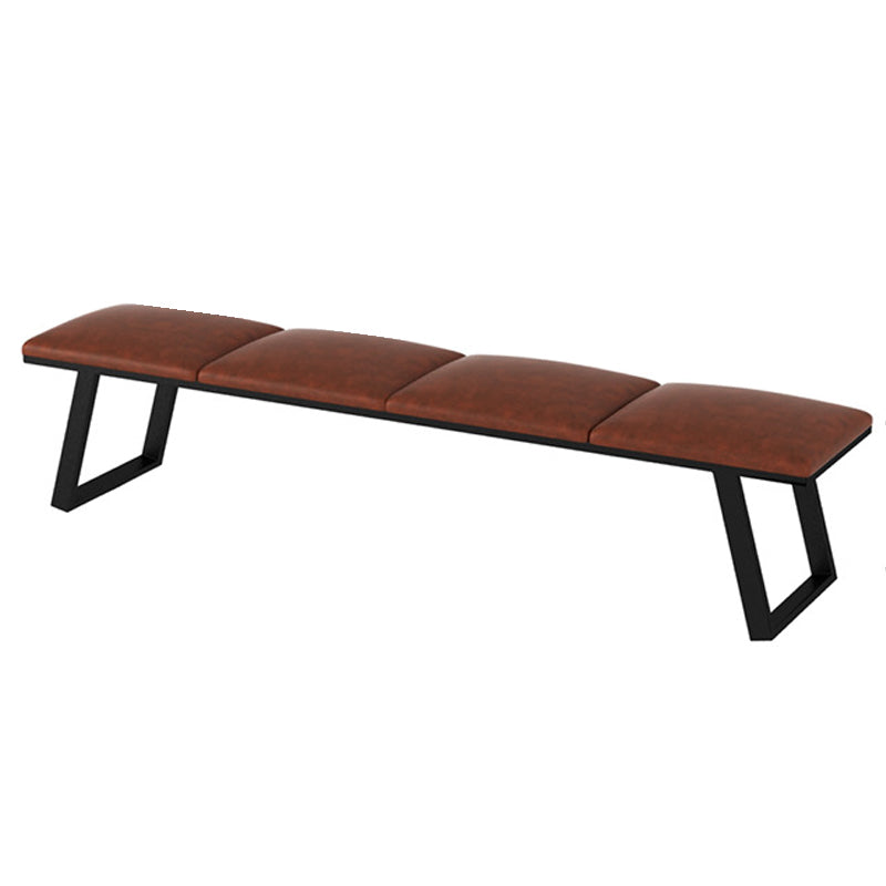 Mid-Century Modern Upholstered Bench Bedroom Rectangle Seating Bench with Legs