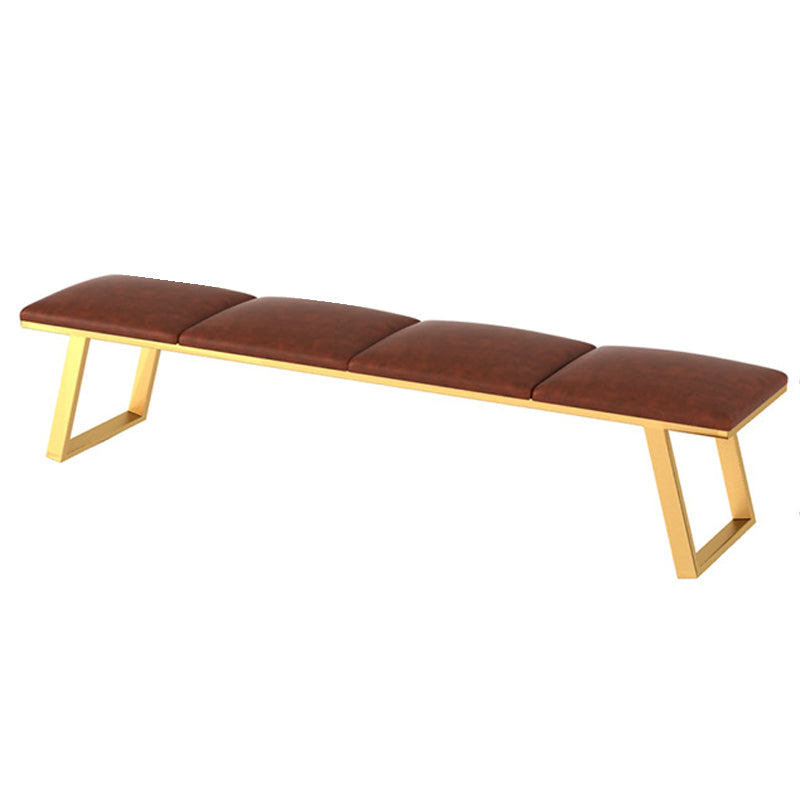 Mid-Century Modern Upholstered Bench Bedroom Rectangle Seating Bench with Legs