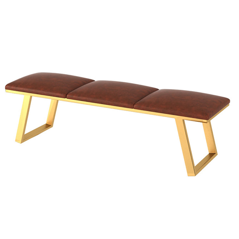 Mid-Century Modern Upholstered Bench Bedroom Rectangle Seating Bench with Legs