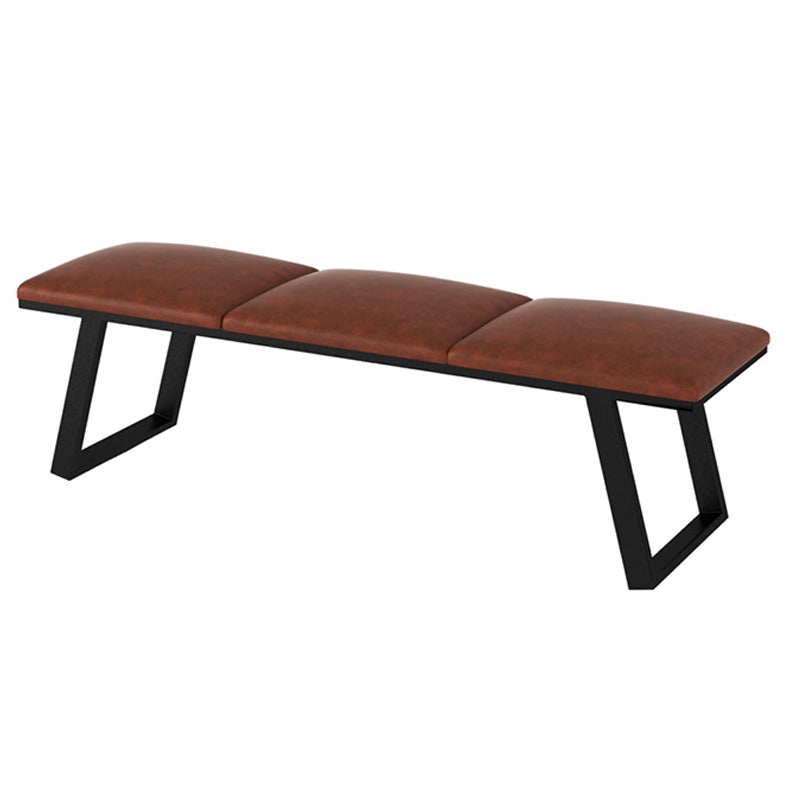 Mid-Century Modern Upholstered Bench Bedroom Rectangle Seating Bench with Legs