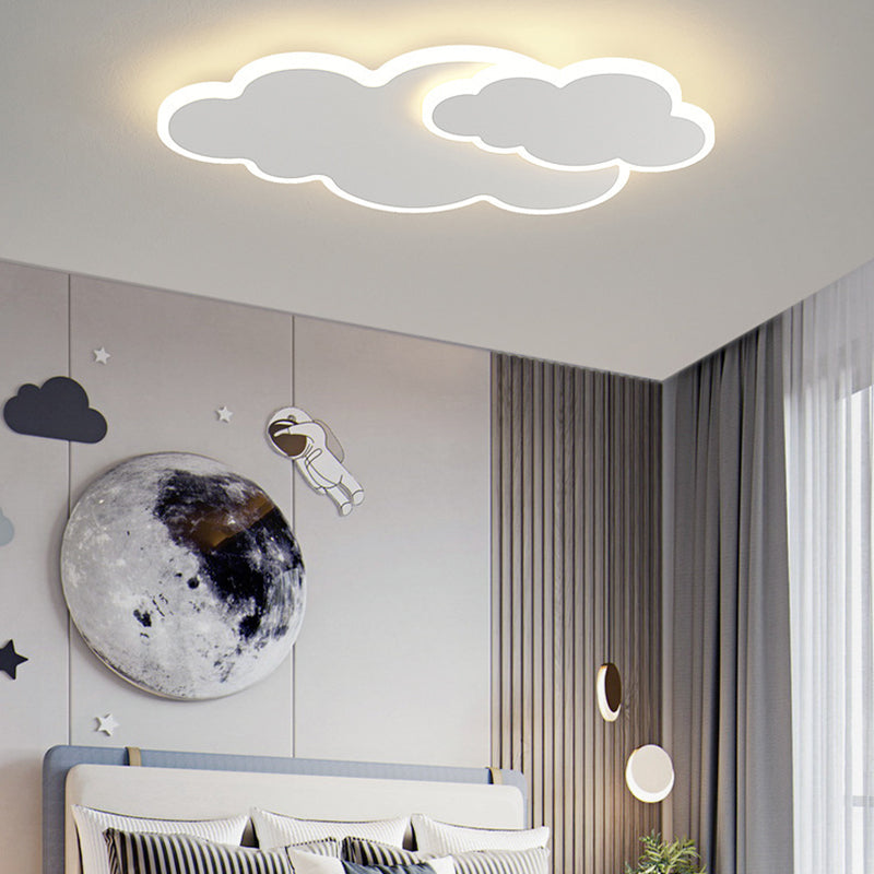 LED Flush Mount Lighting Contemporary White Ceiling Light for Foyer