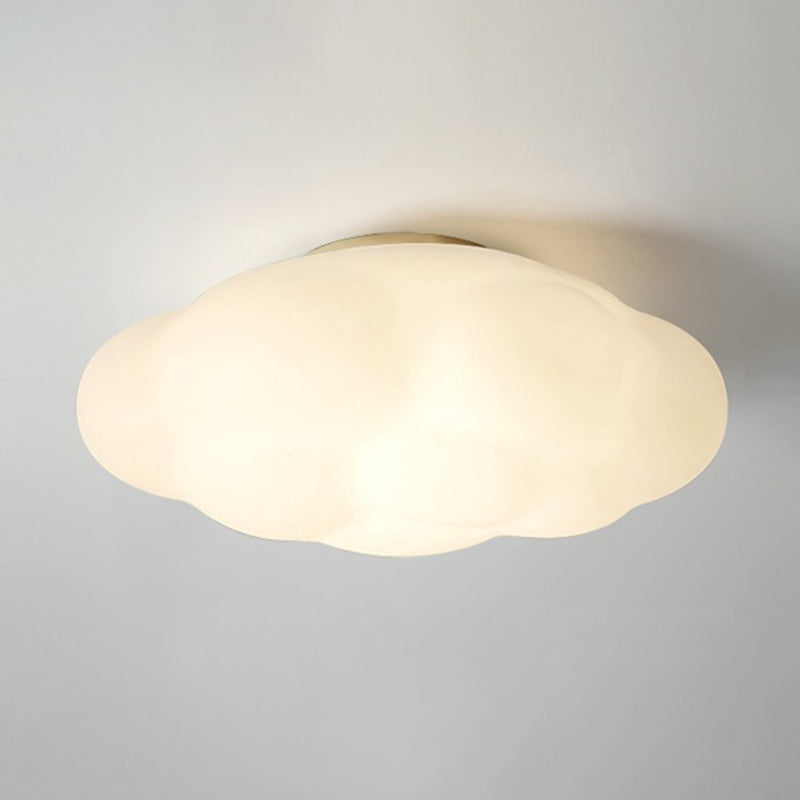 White Shaded Ceiling Light LED Modernism Flush Mount Lighting for Home