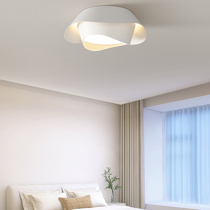 Contemporary White Ceiling Light LED Flush Mount Lighting for Bedroom