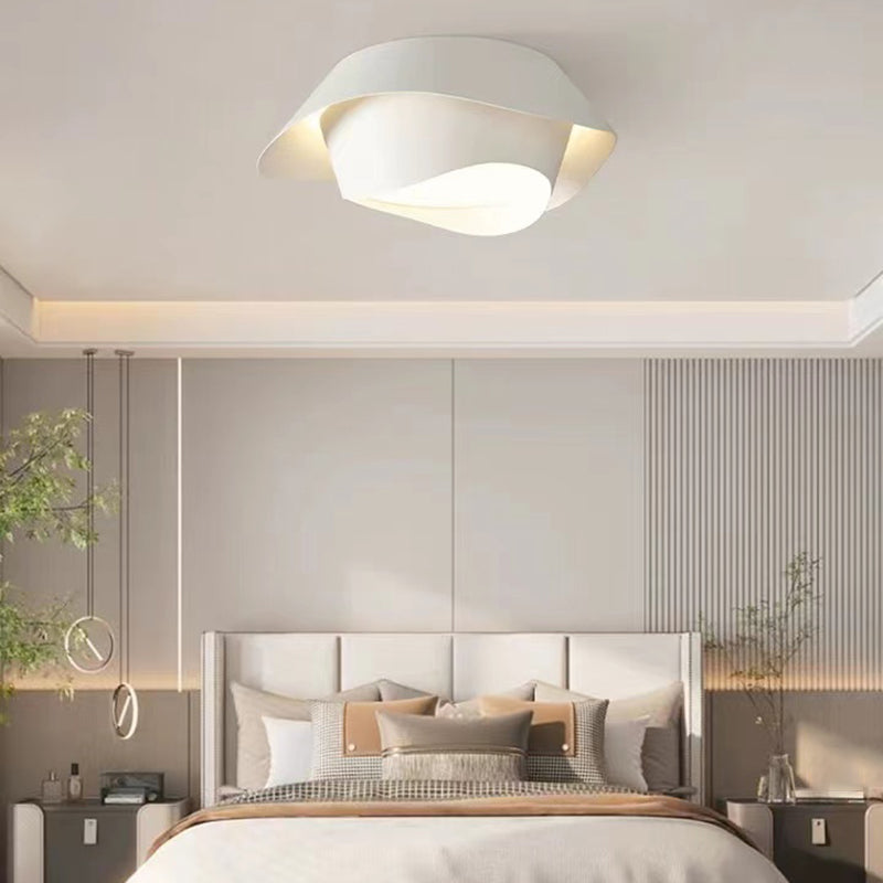 Contemporary White Ceiling Light LED Flush Mount Lighting for Bedroom