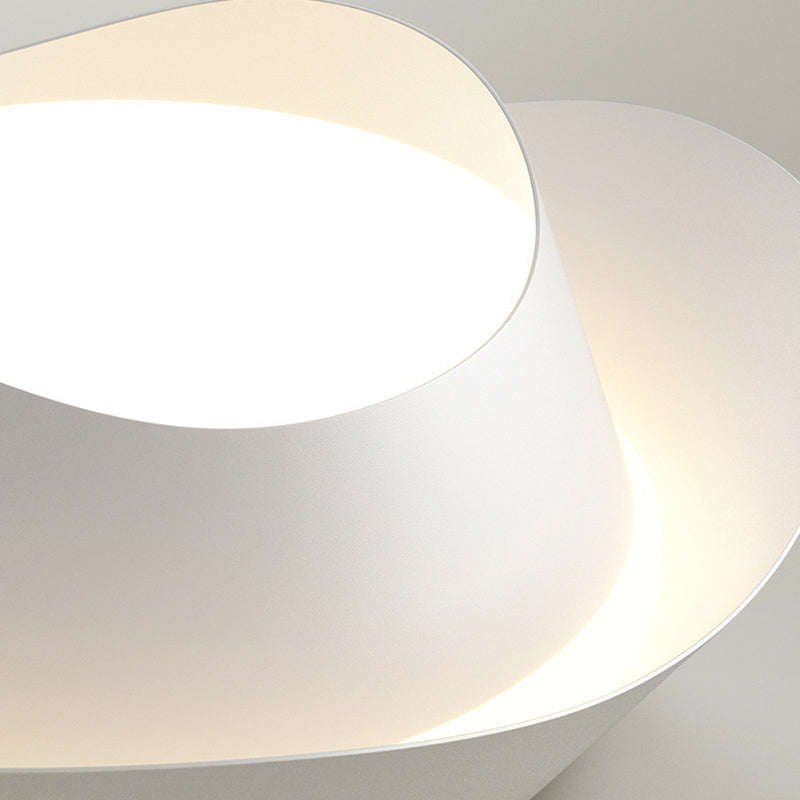 Contemporary White Ceiling Light LED Flush Mount Lighting for Bedroom