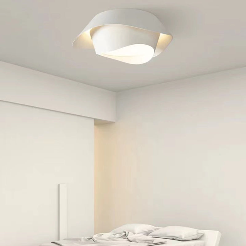 Contemporary White Ceiling Light LED Flush Mount Lighting for Bedroom