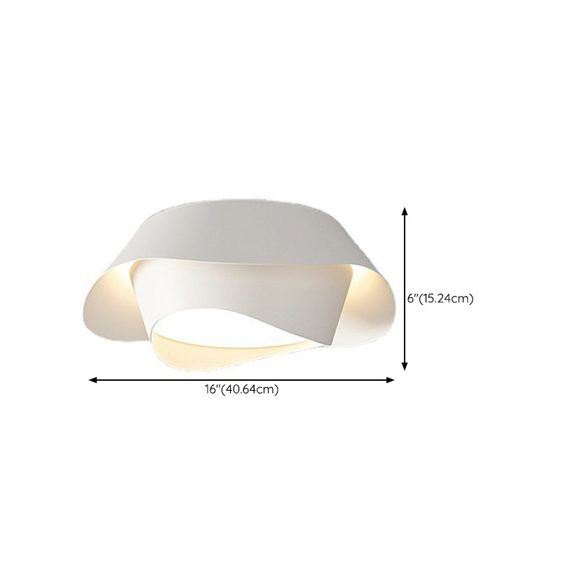 Contemporary White Ceiling Light LED Flush Mount Lighting for Bedroom