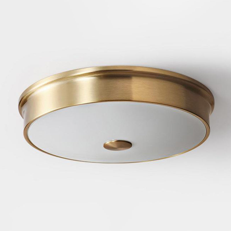 Gold Ceiling Light Modern Ceiling Mount Light with Glass Shade for Bedroom