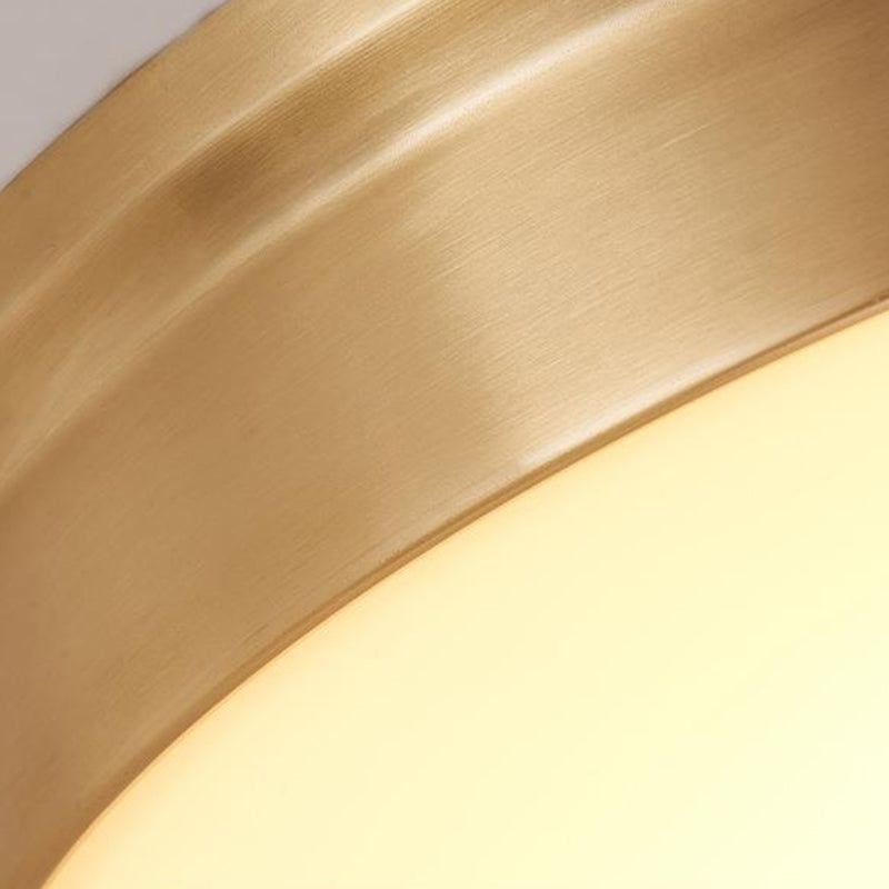 Gold Ceiling Light Modern Ceiling Mount Light with Glass Shade for Bedroom